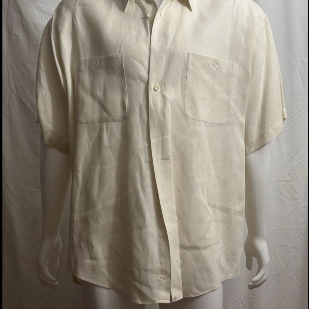 Men's Classic Cream Button Down Shirt
